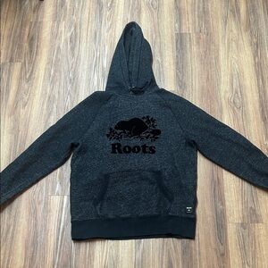 Roots Men's Dark Heather Black Pullover Hoodie